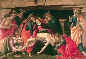 Lamentación sobre Cristo morto, de Sandro Boticelli, Alte Pinakothek de Múnich, 1490-1492